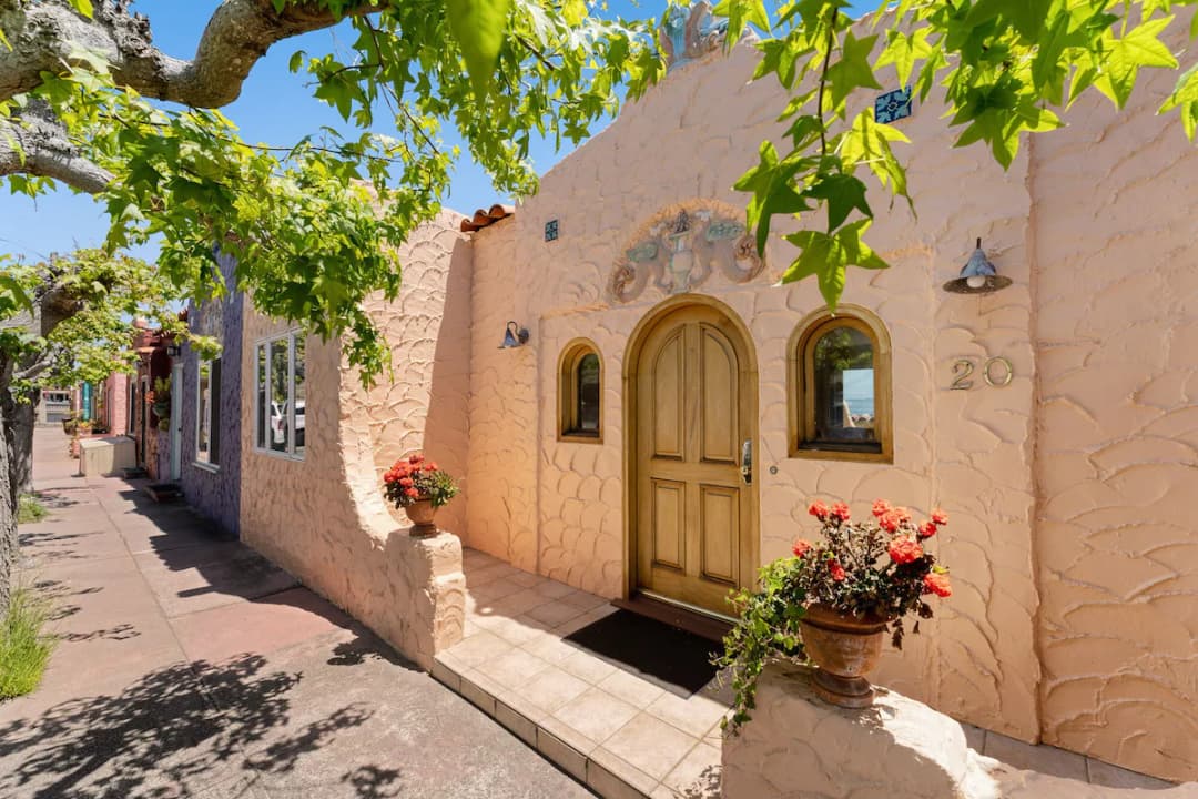 picture of the front of a Capitola Beachfront Luxury Venetian Home